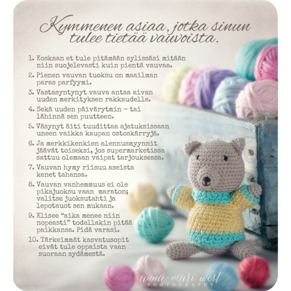 nalle virkkaus lankakerä