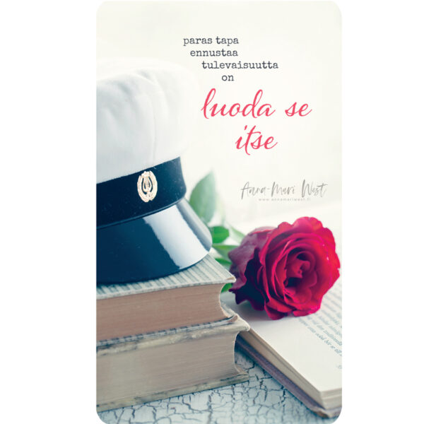 ylioppilaslakki kirjapino punainen ruusu