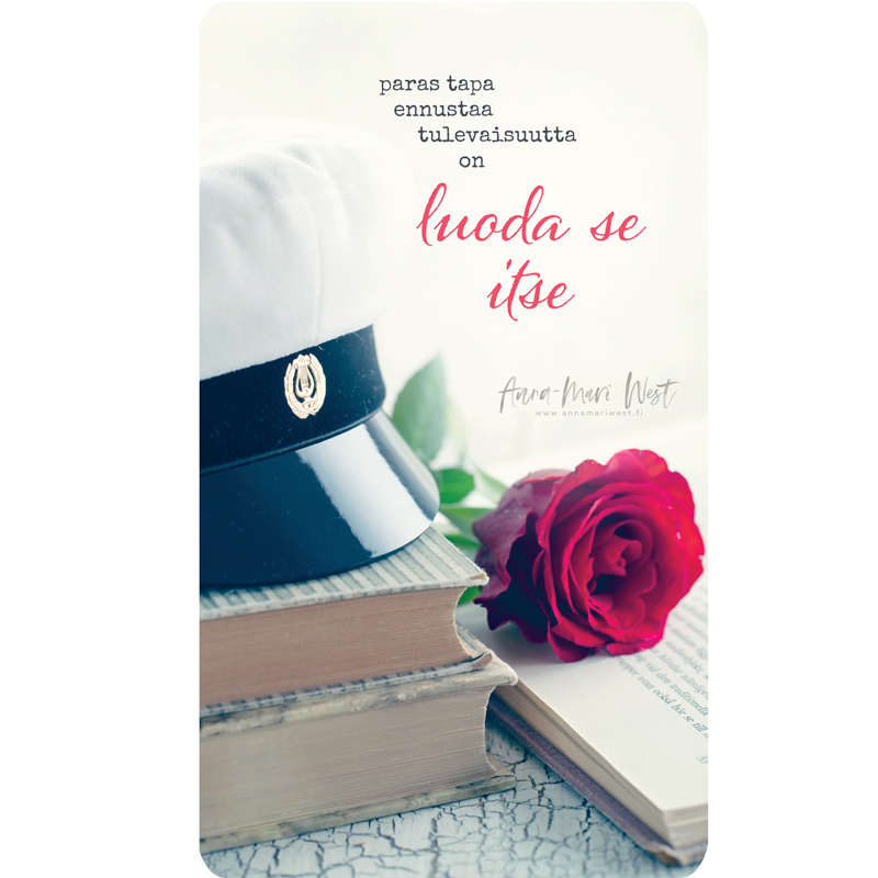 ylioppilaslakki kirjapino punainen ruusu