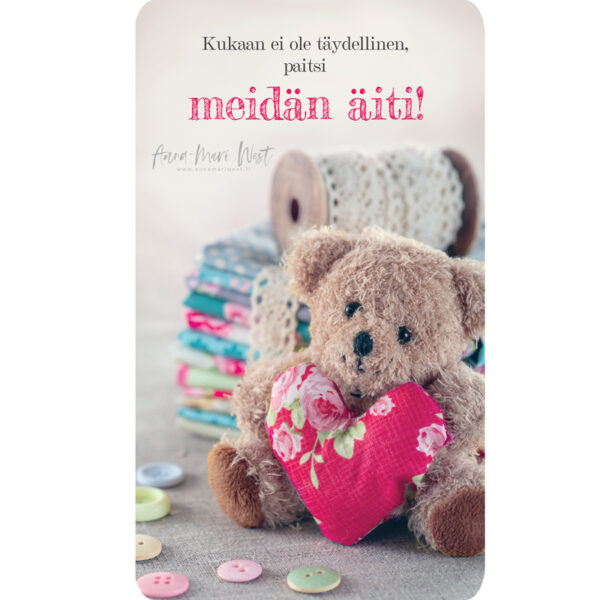 nalle sydän kangas lankarulla