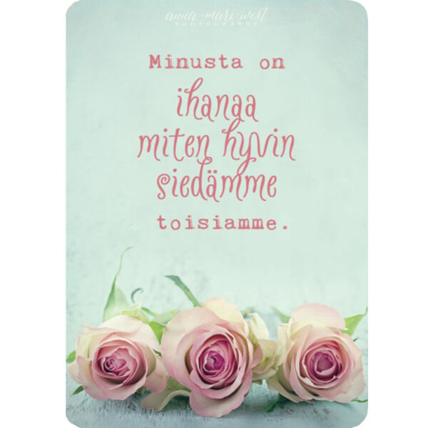 ruusut postikortti ystävä