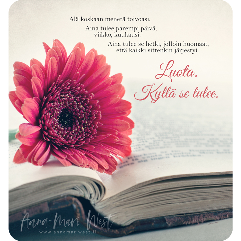 kirja kukka punainen