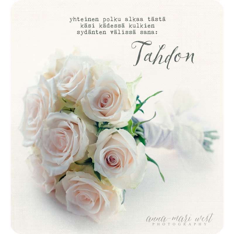 hääkimppu valkoinen ruusu