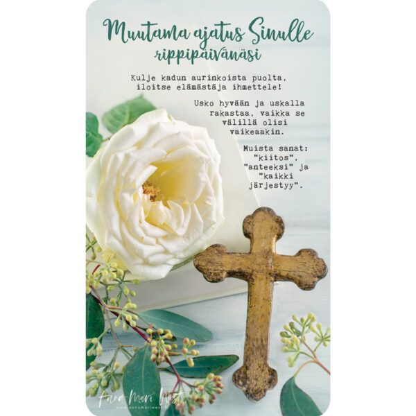 rippiristi risti valkoinen ruusu