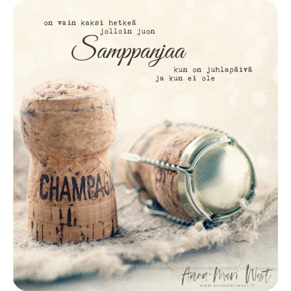 juhla samppanja kuohuviini korkki