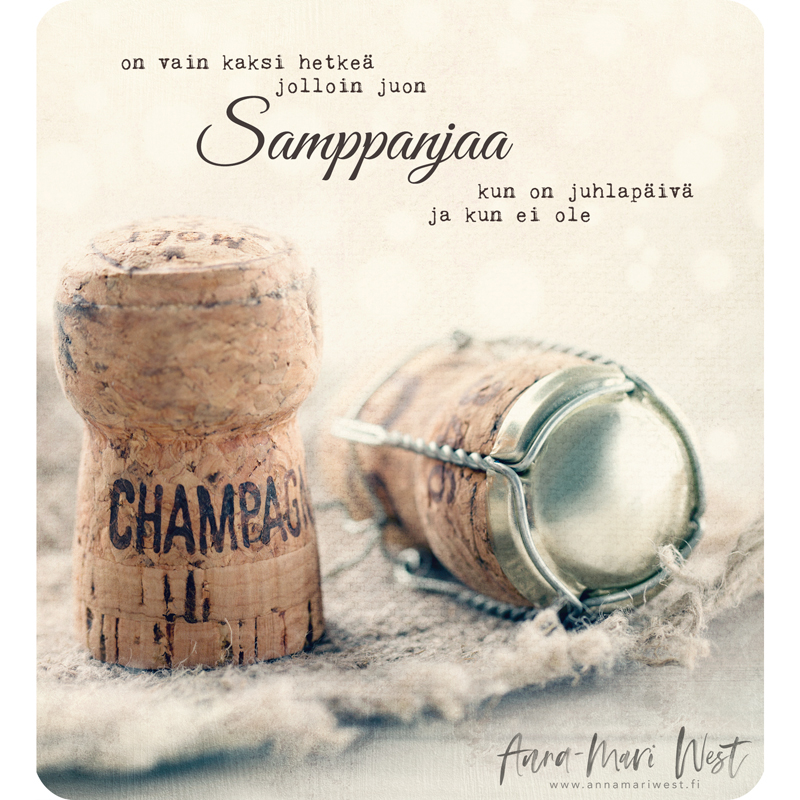 juhla samppanja kuohuviini korkki