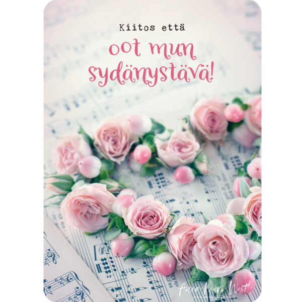 Ruusu kukka sydän kranssi