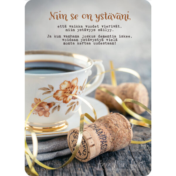 kahvikuppi samppanja