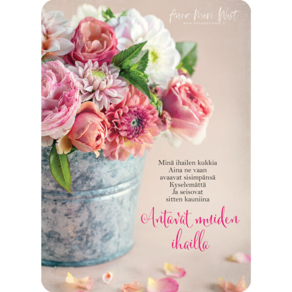 kukkakimppu daalia asetelma