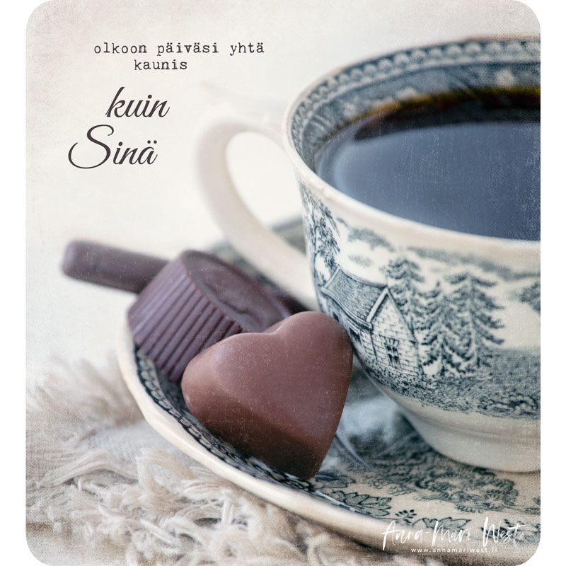 Kahvikuppi suklaa suklaakonvehti